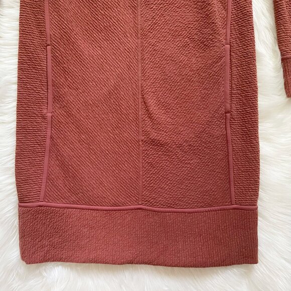 Lululemon Heathered Rustic Clay On Repeat Turtleneck Long Sleeve Dress - Picture 4 of 7